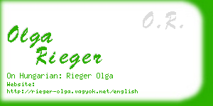 olga rieger business card